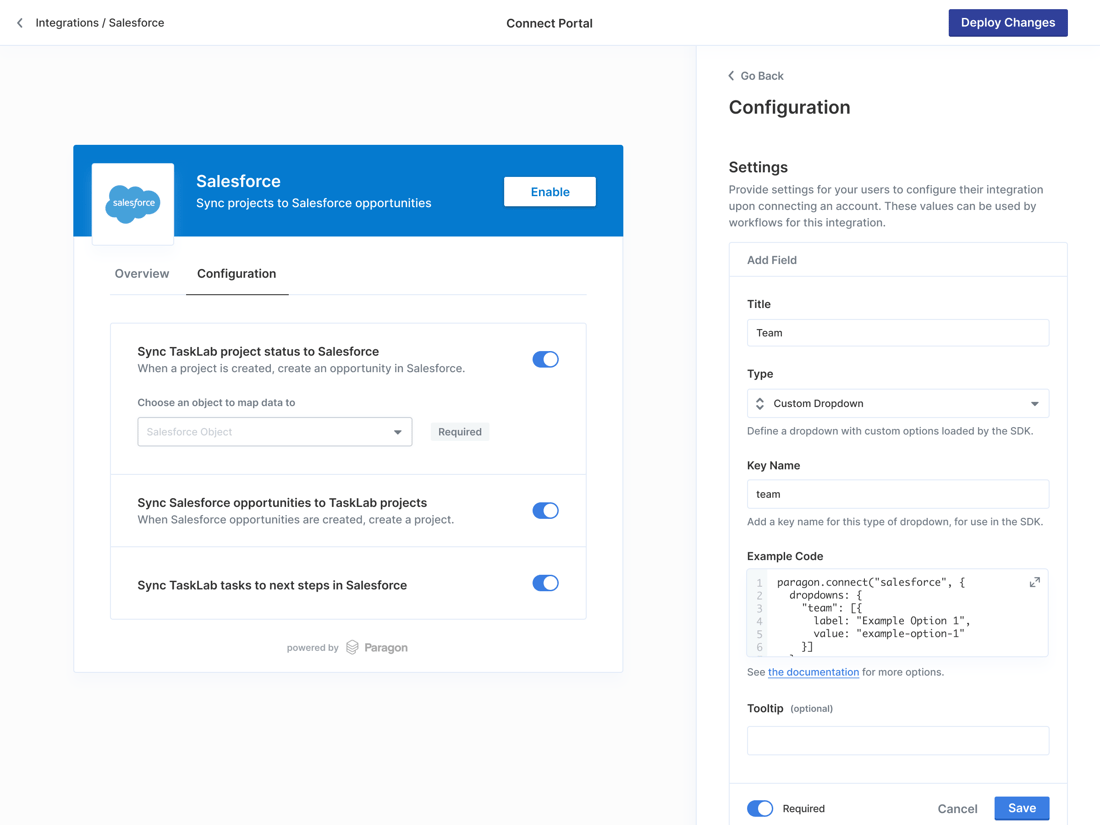 Custom Dropdowns - Paragon Documentation