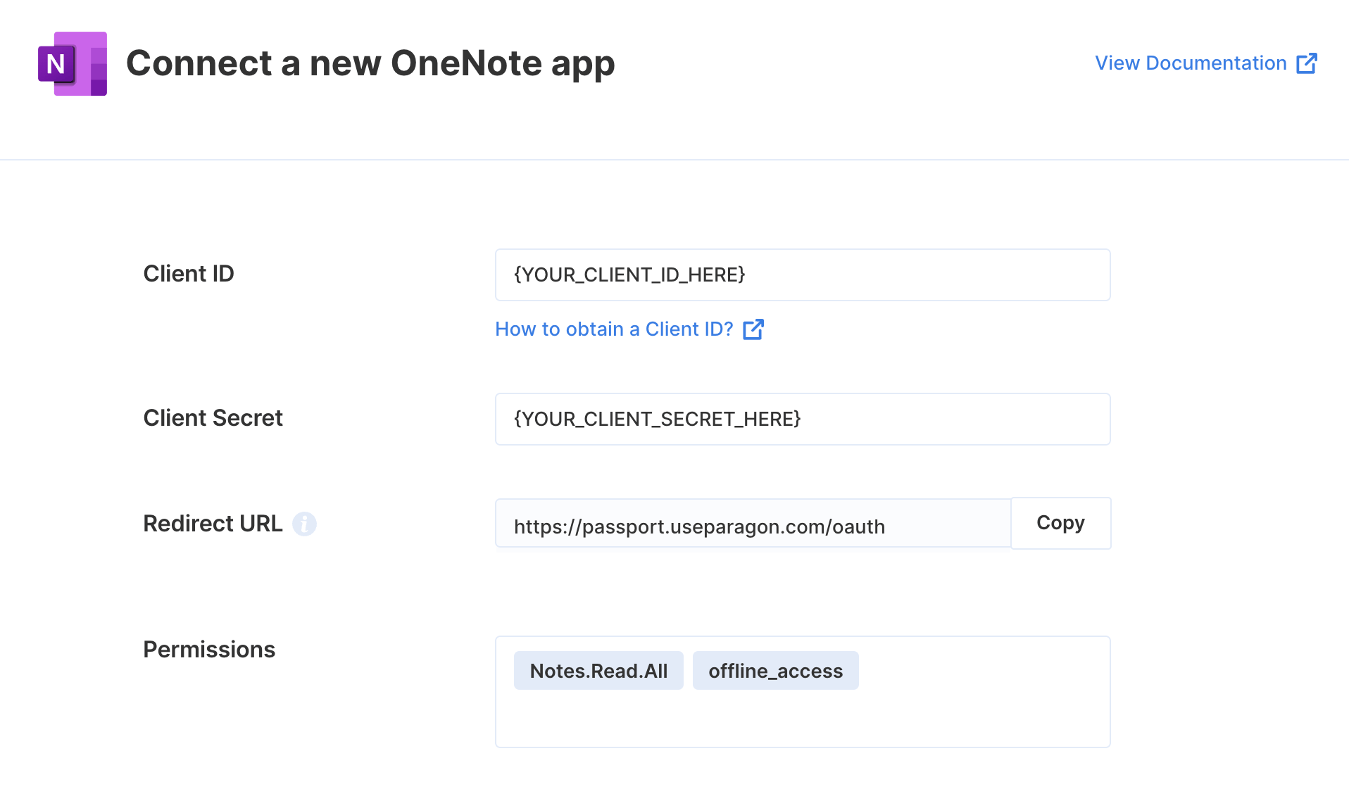 OneNote - Paragon Documentation