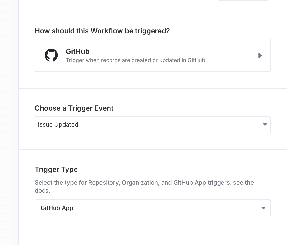 GitHub Workflow Settings