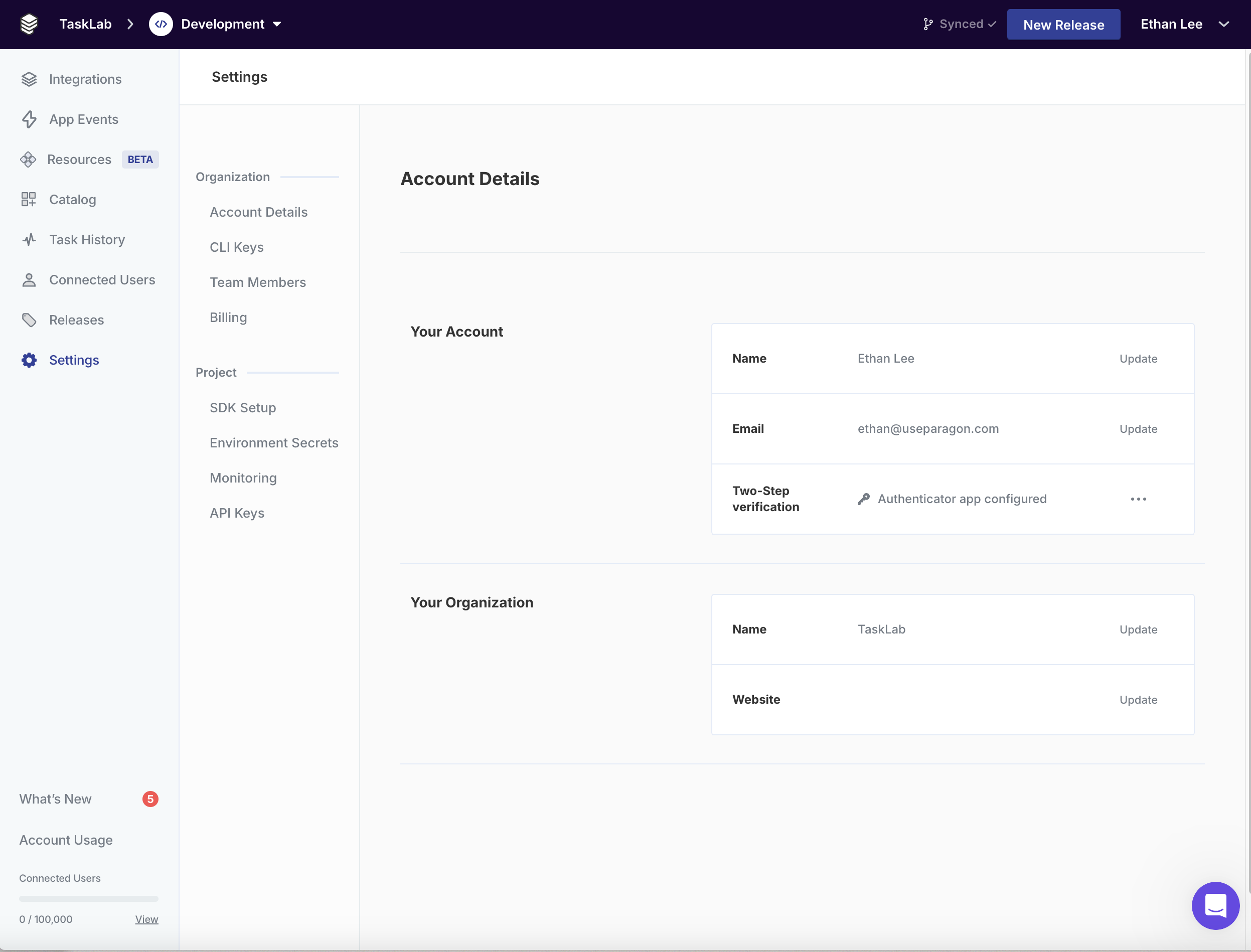 Account Settings