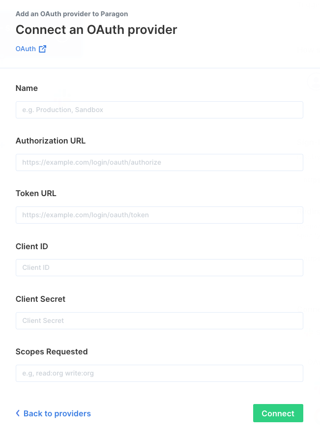 Custom Provider - Paragon Documentation