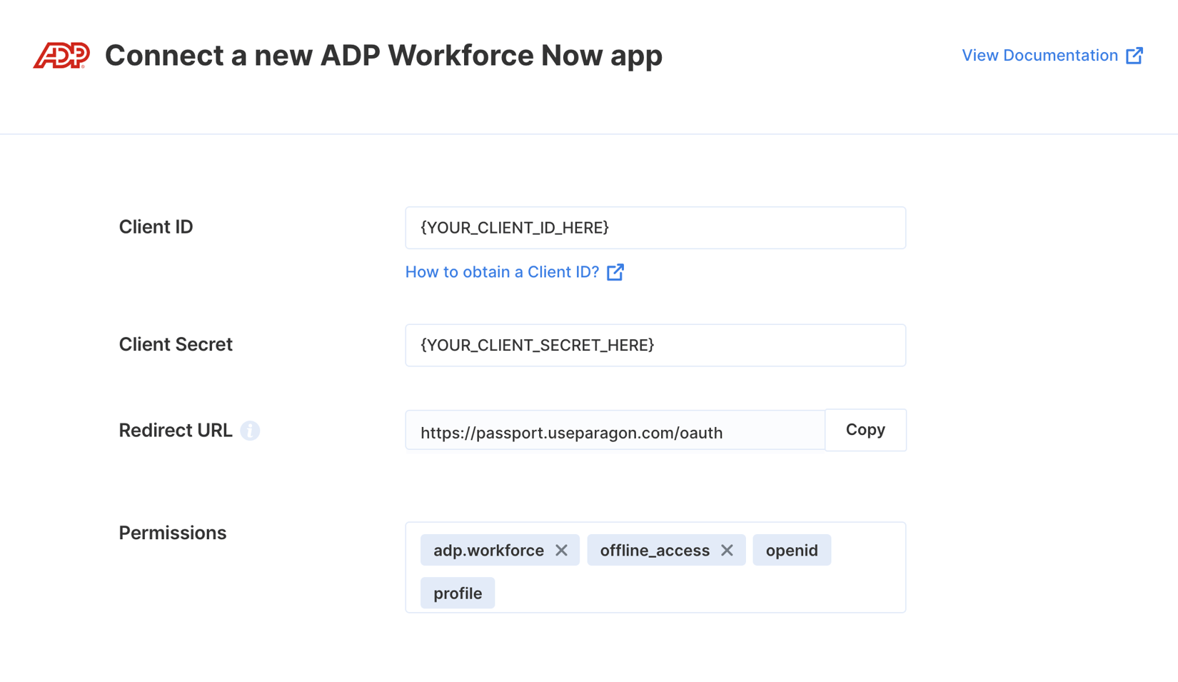 Adp Client ADP Workforce Now - Paragon Documentation