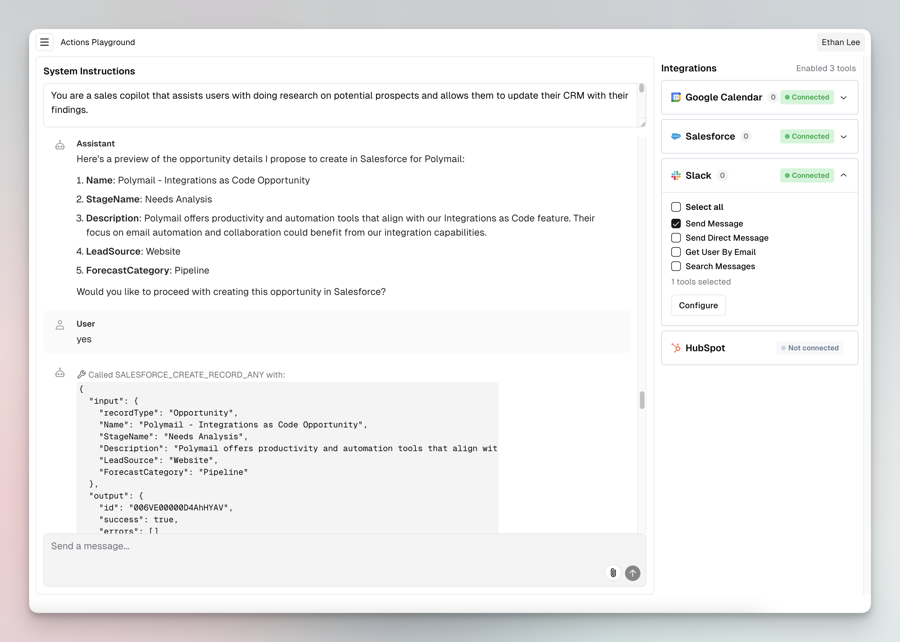 AI Agent Playground - Paragon Documentation