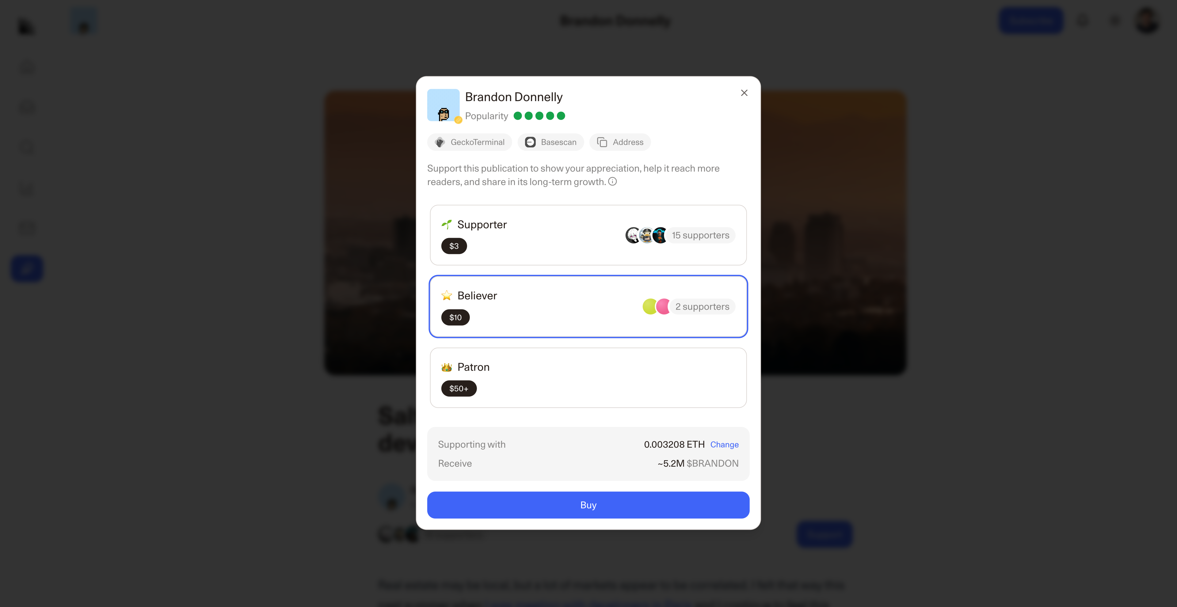 Writer Coin Purchase Pn