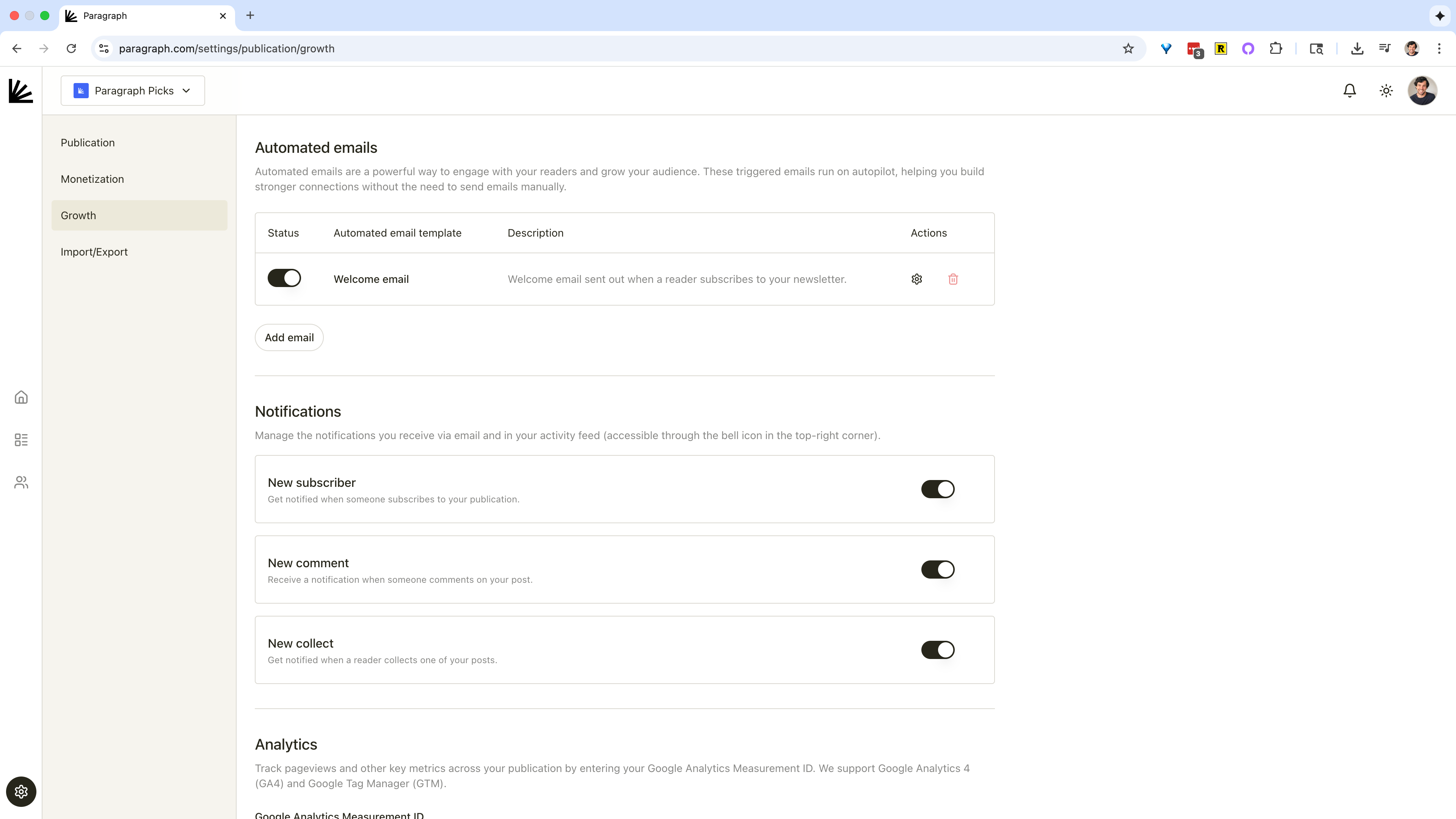 Automated Emails Pn