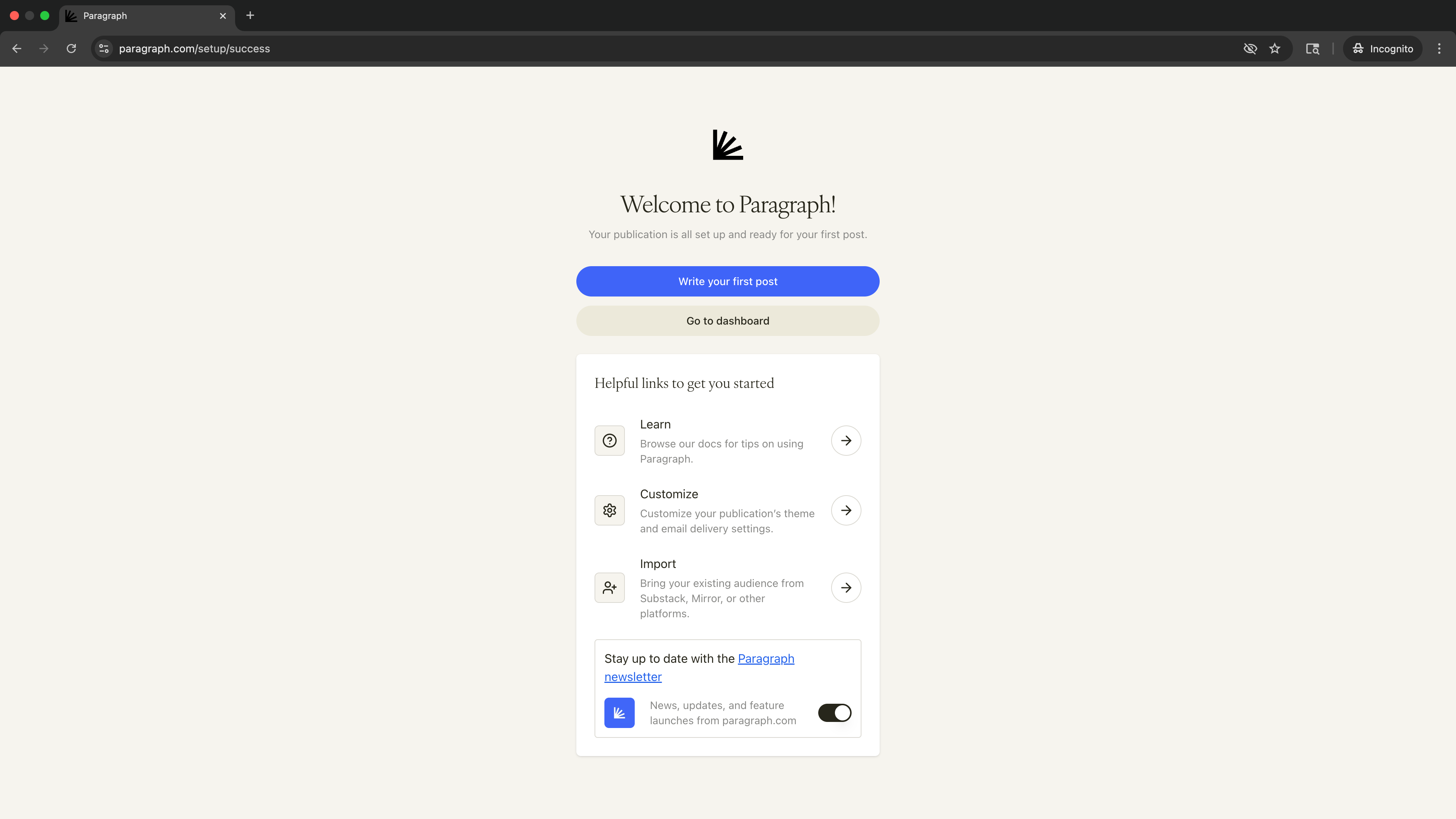 Onboarding Checklist Pn