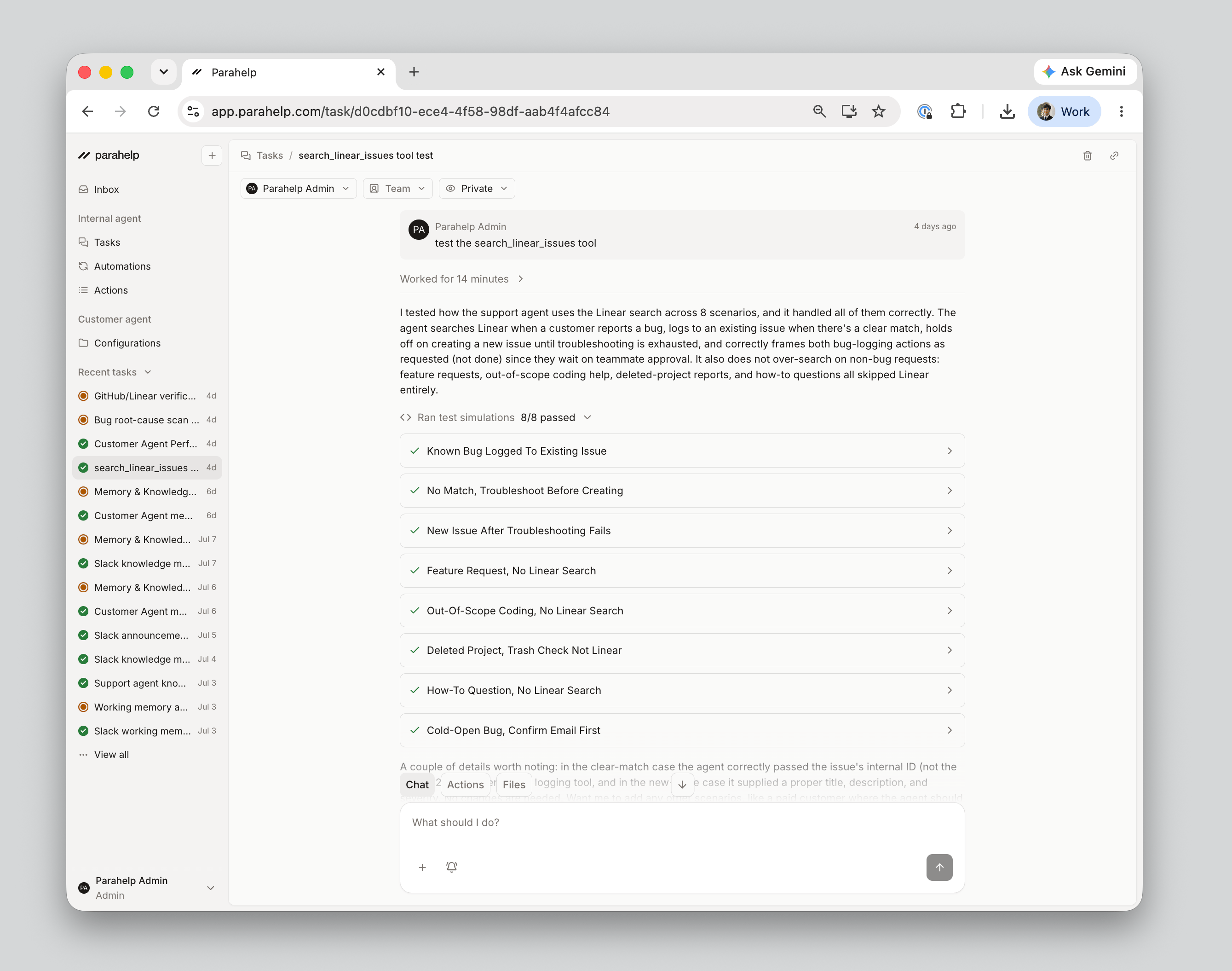 Testing overview