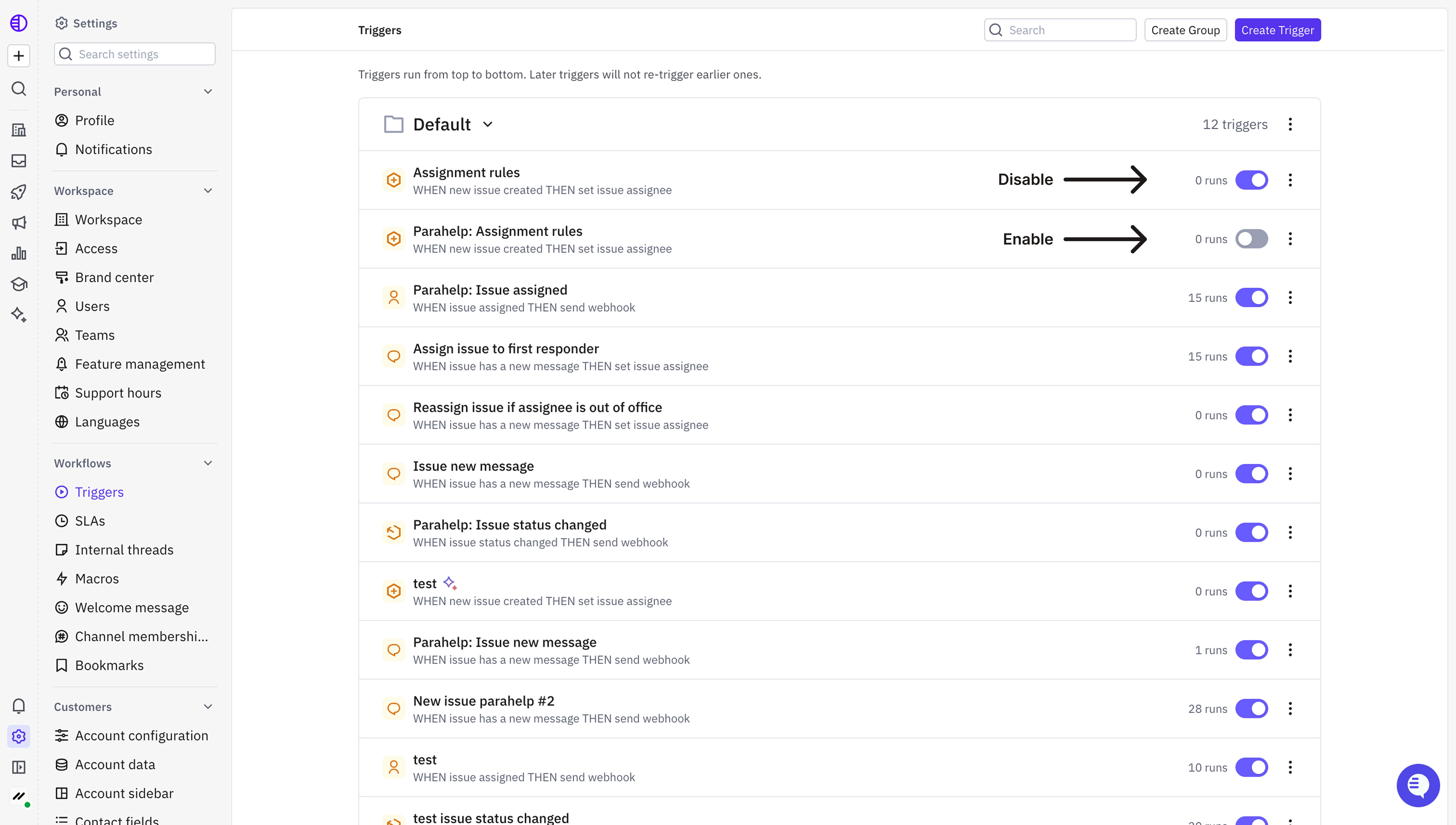 Pylon Switch Over
