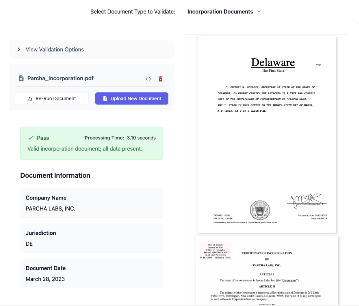 Proof of Address Testing