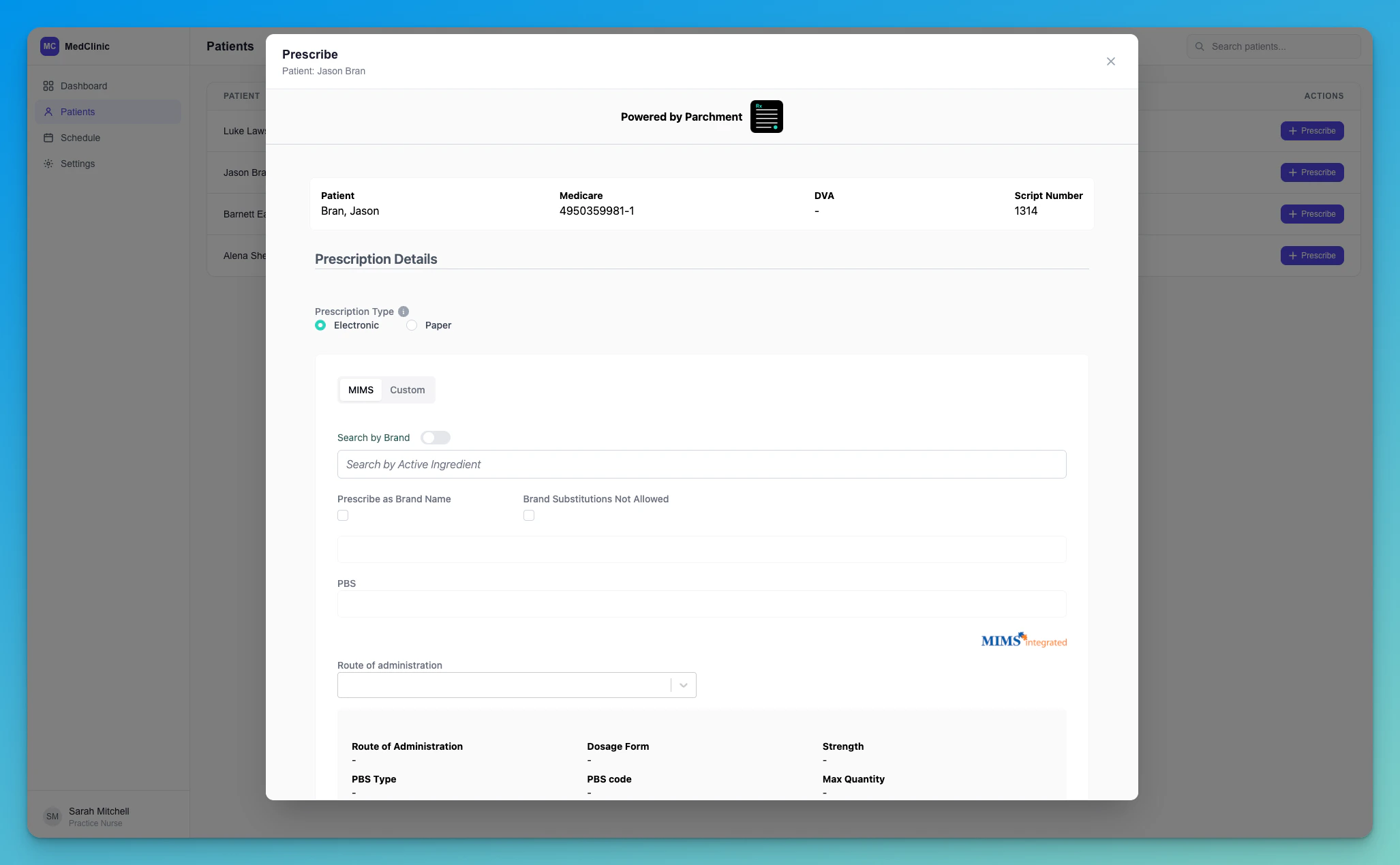 Parchment embedded iframe example