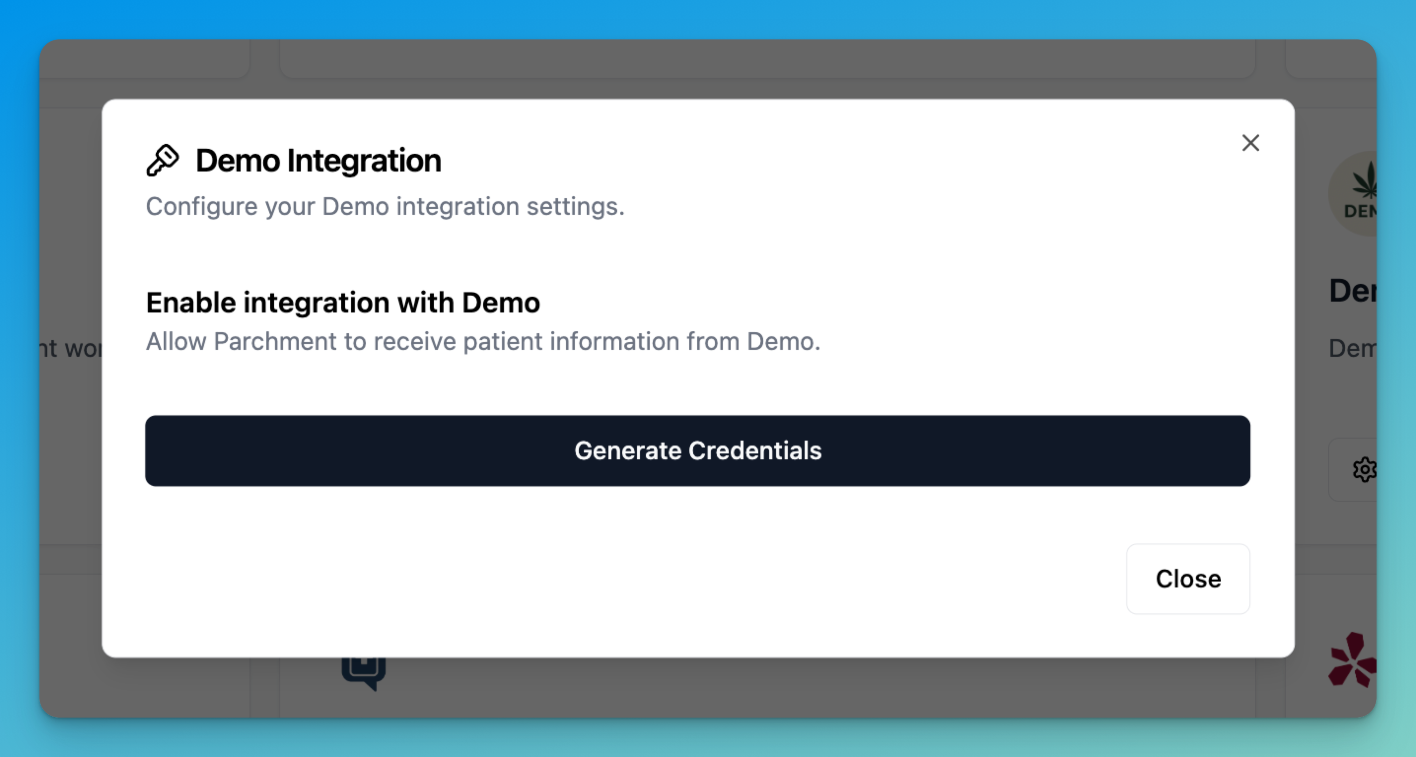Integration gernerate new key