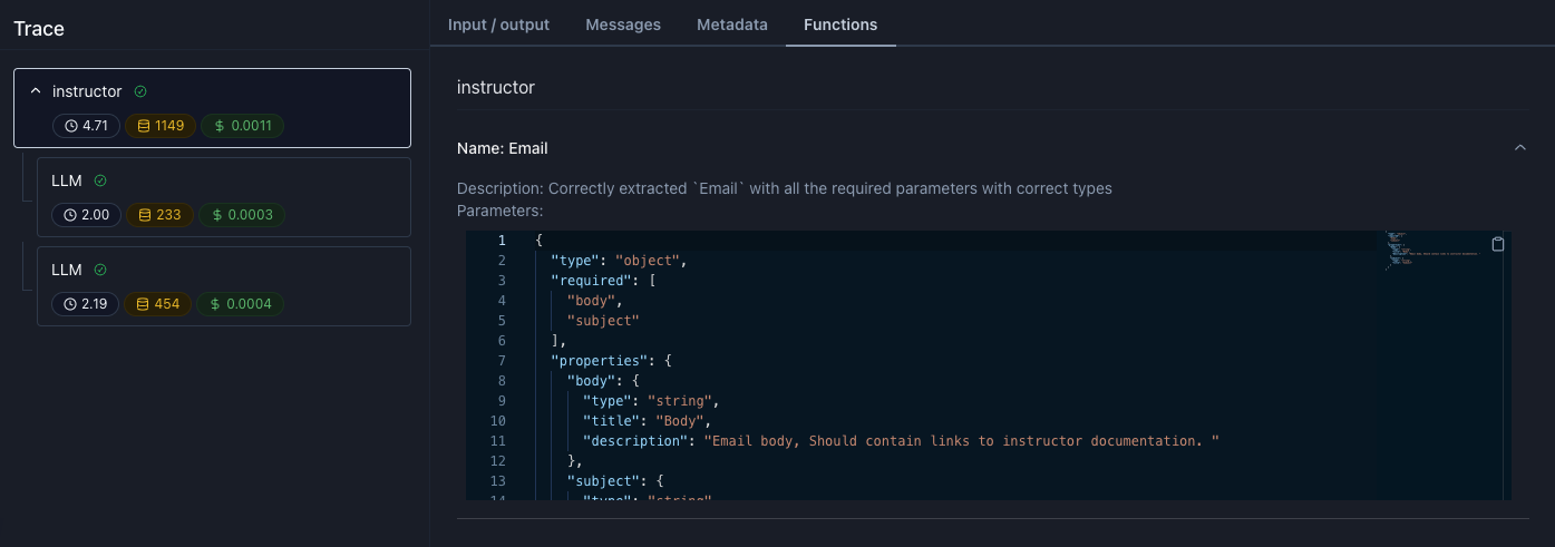 InstructorFunctionTrace