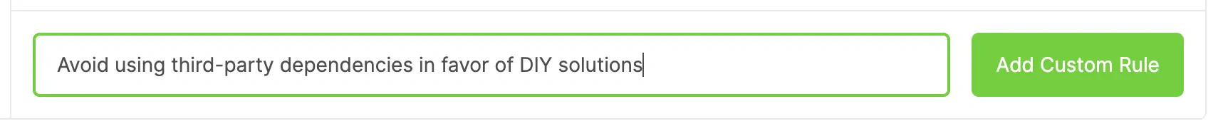 Custom Rule Input