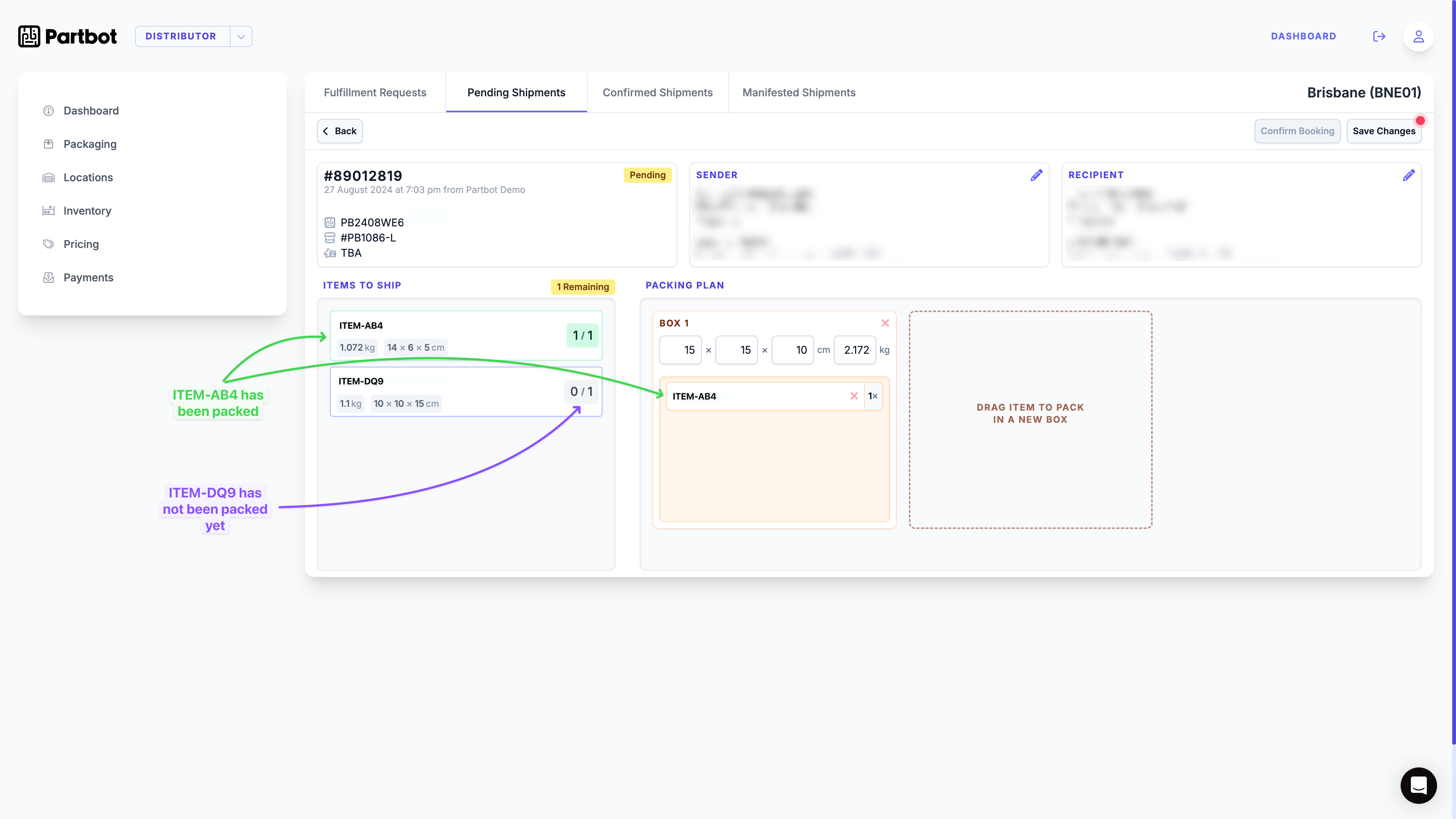 Pending Shipments Overview