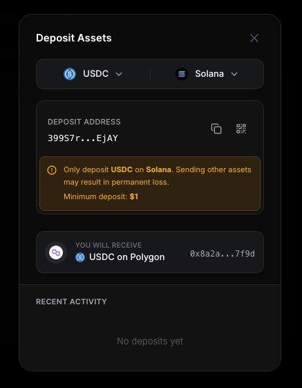 Simple Deposit widget