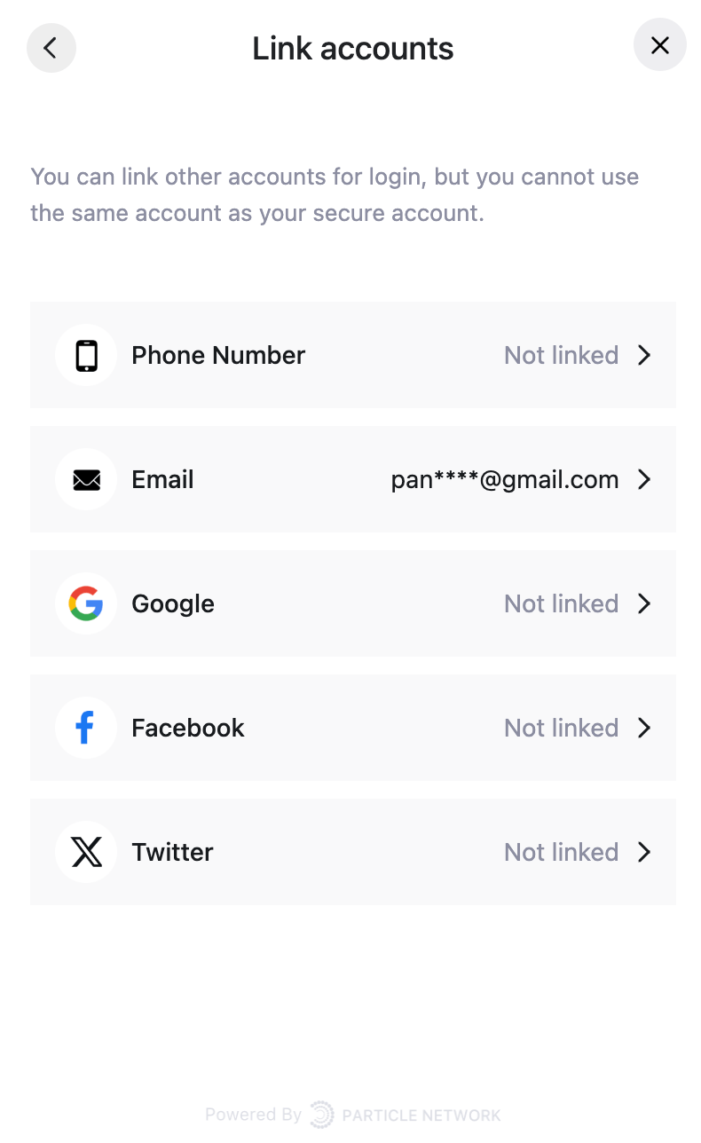 Link accounts
