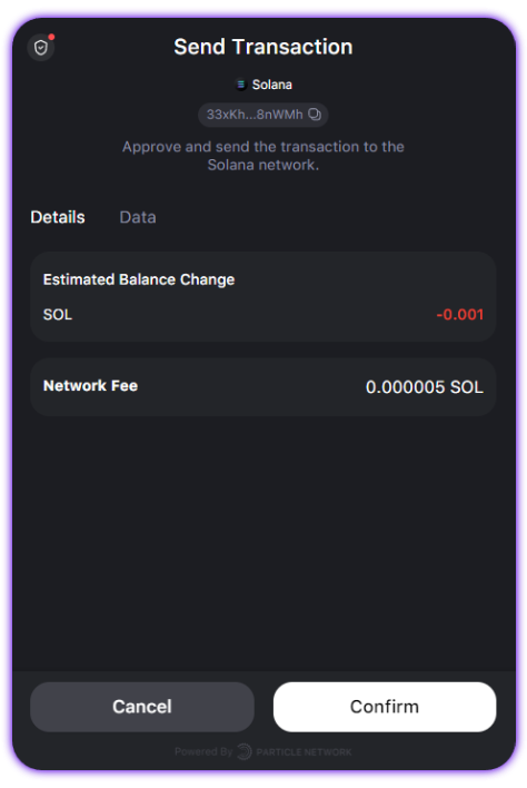 Particle Network example.