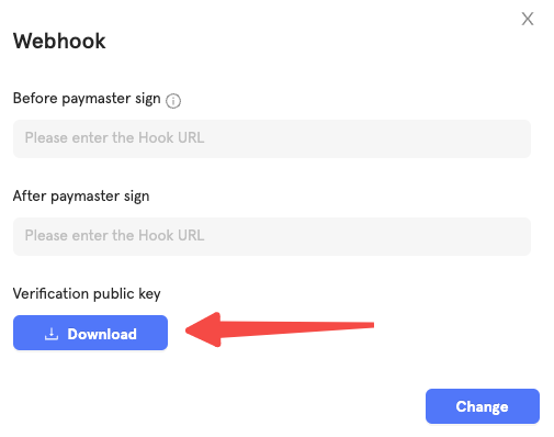 Webhooks in the Particle Network dashboard.