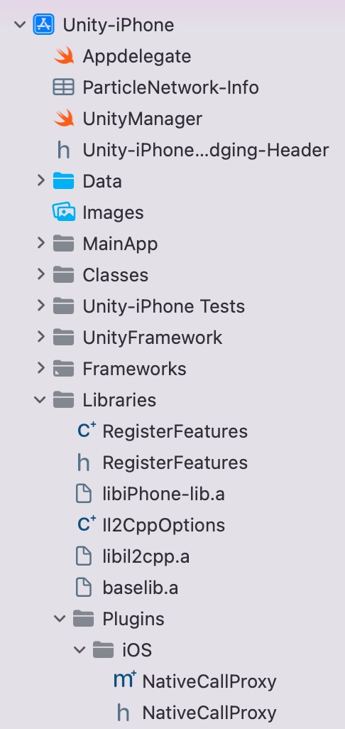 Particle Network Unity config.
