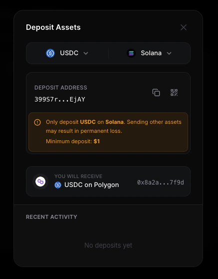 Simple Deposit widget