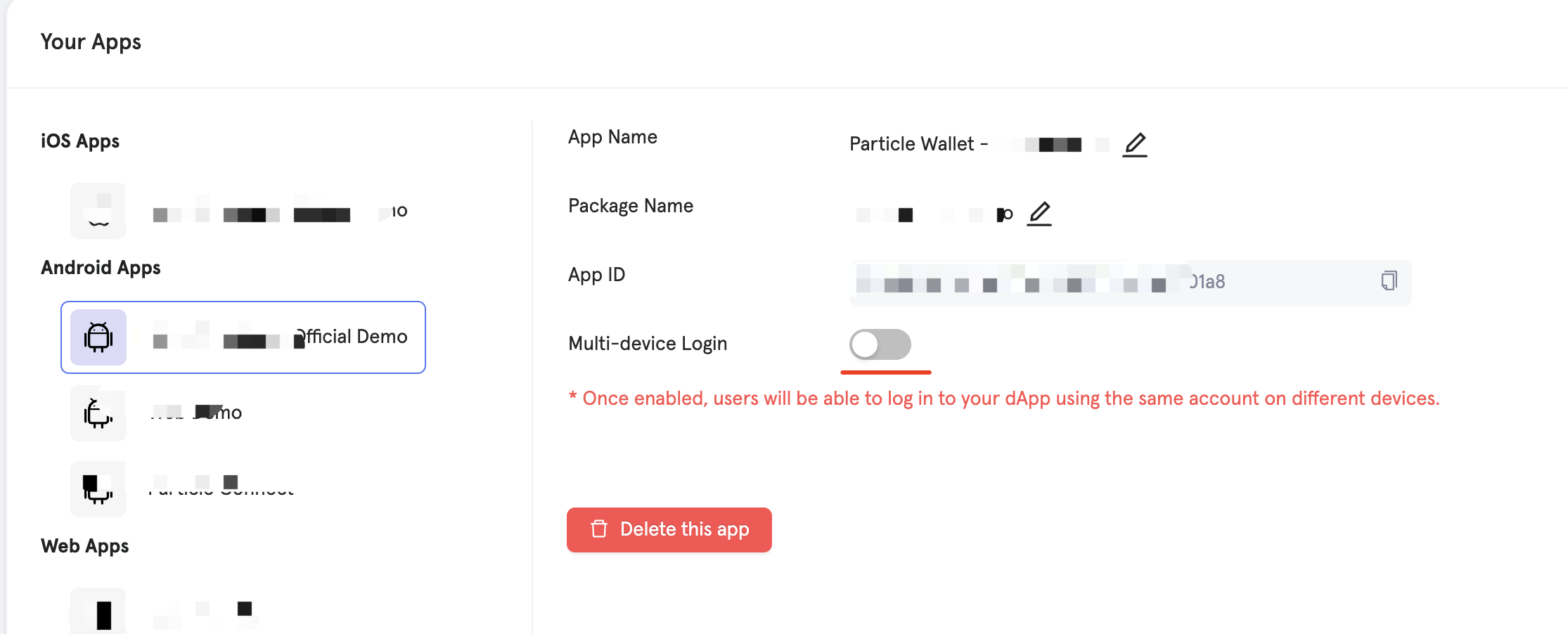 Multi-device login