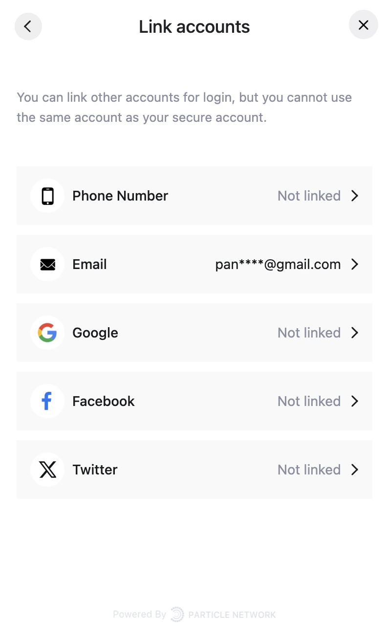 Link accounts