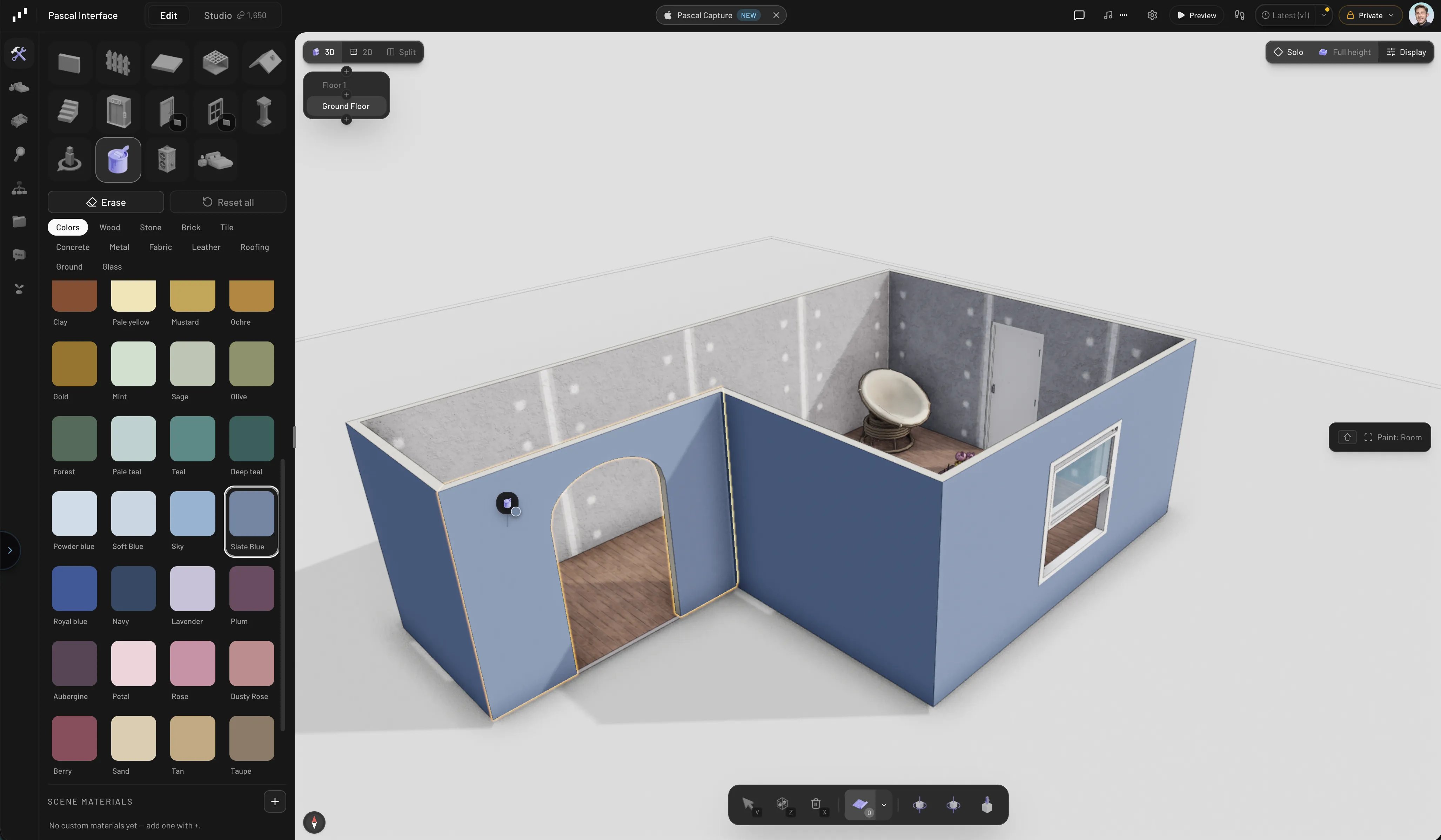 Painting a floor material in Pascal