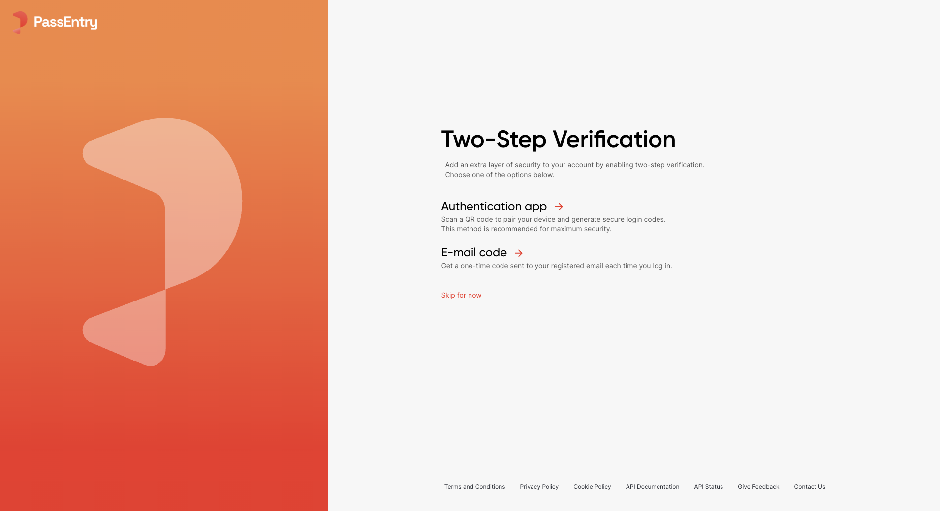 MFA dashboard login