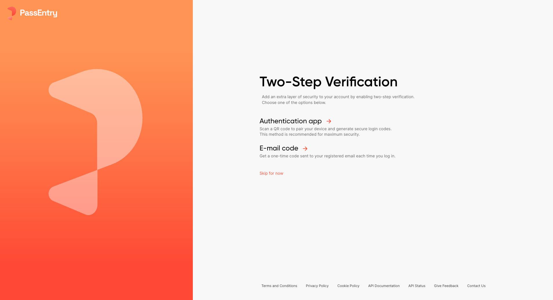 MFA dashboard login