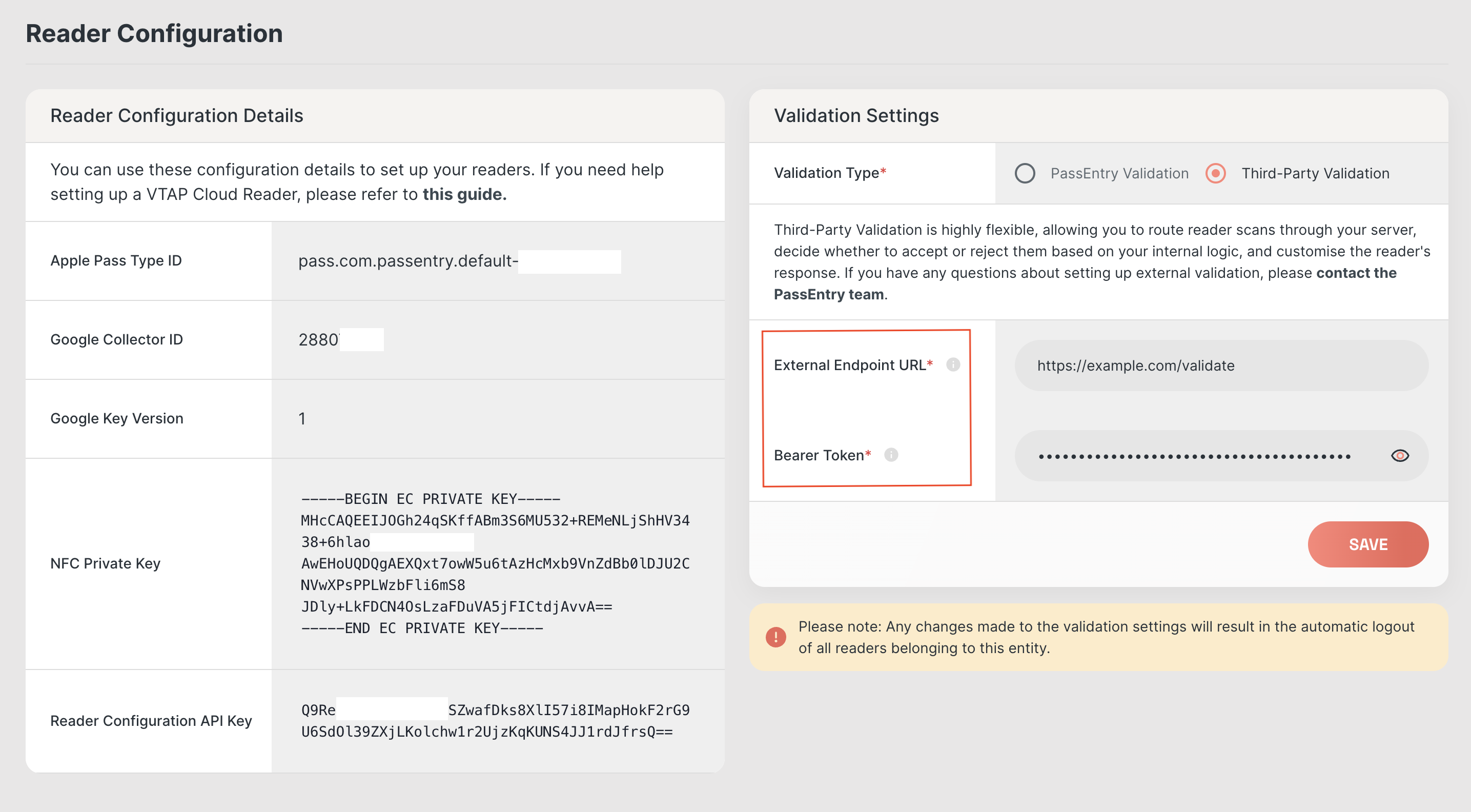 Validation Settings