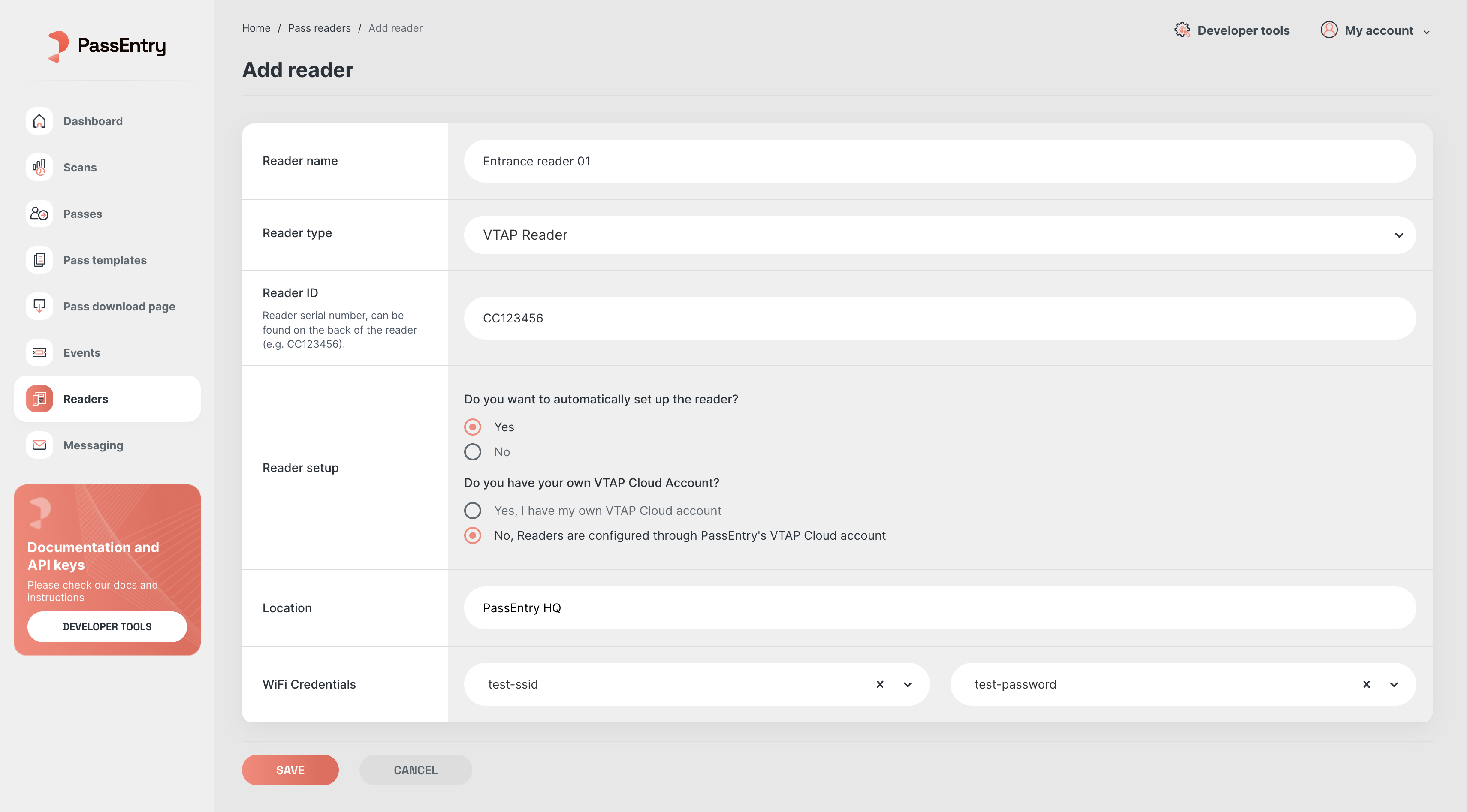 VTAP Reader Setup