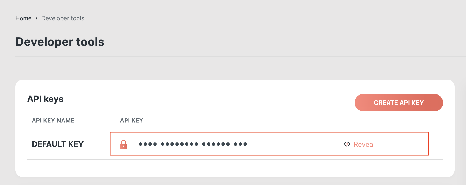 API key retrieval
