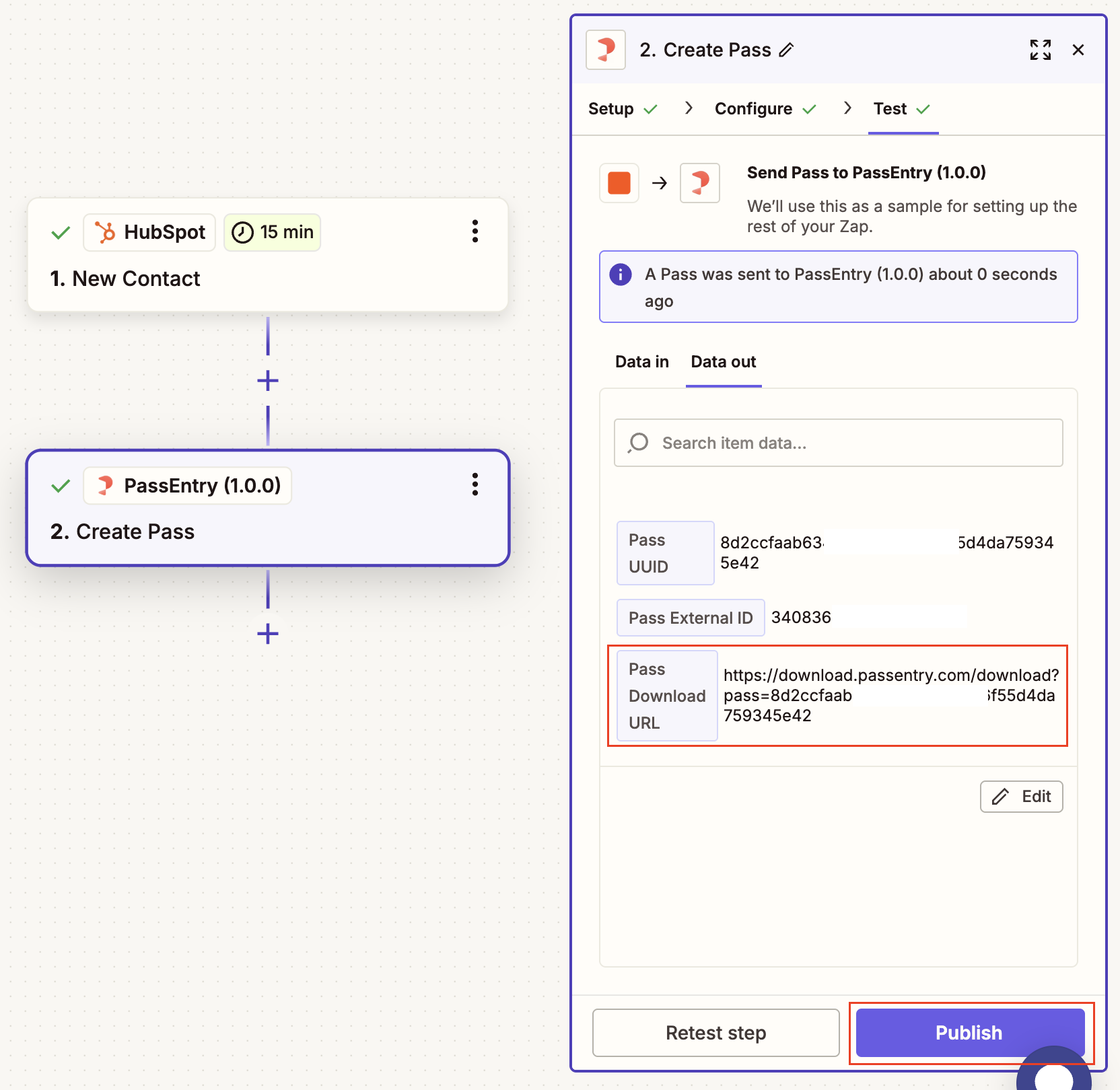 Create Action Output