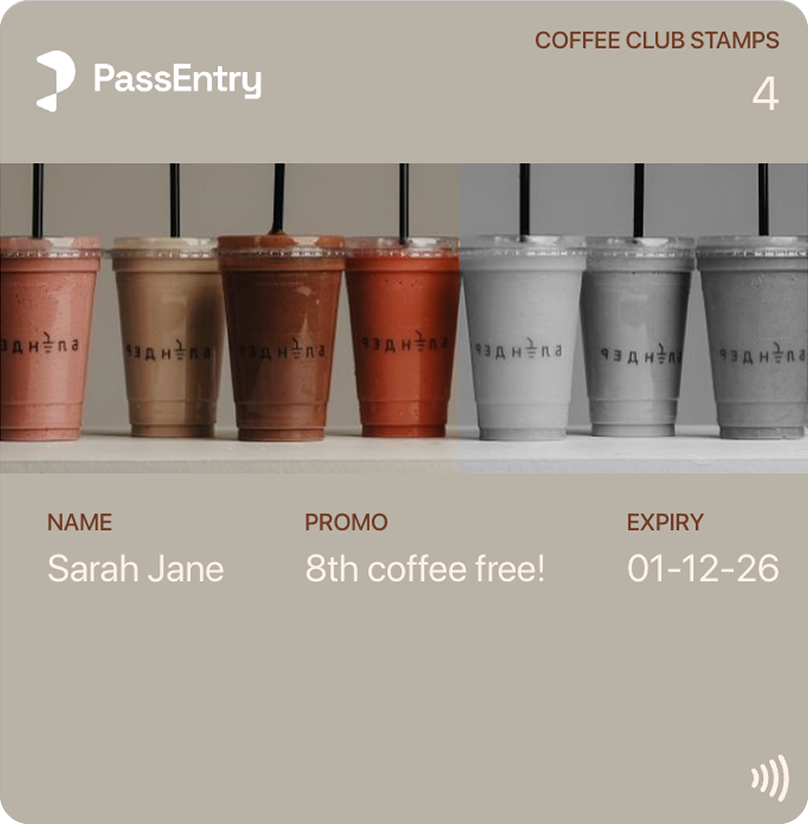 Stamp card pass template example