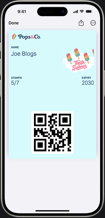 Generic pass in Apple Wallet