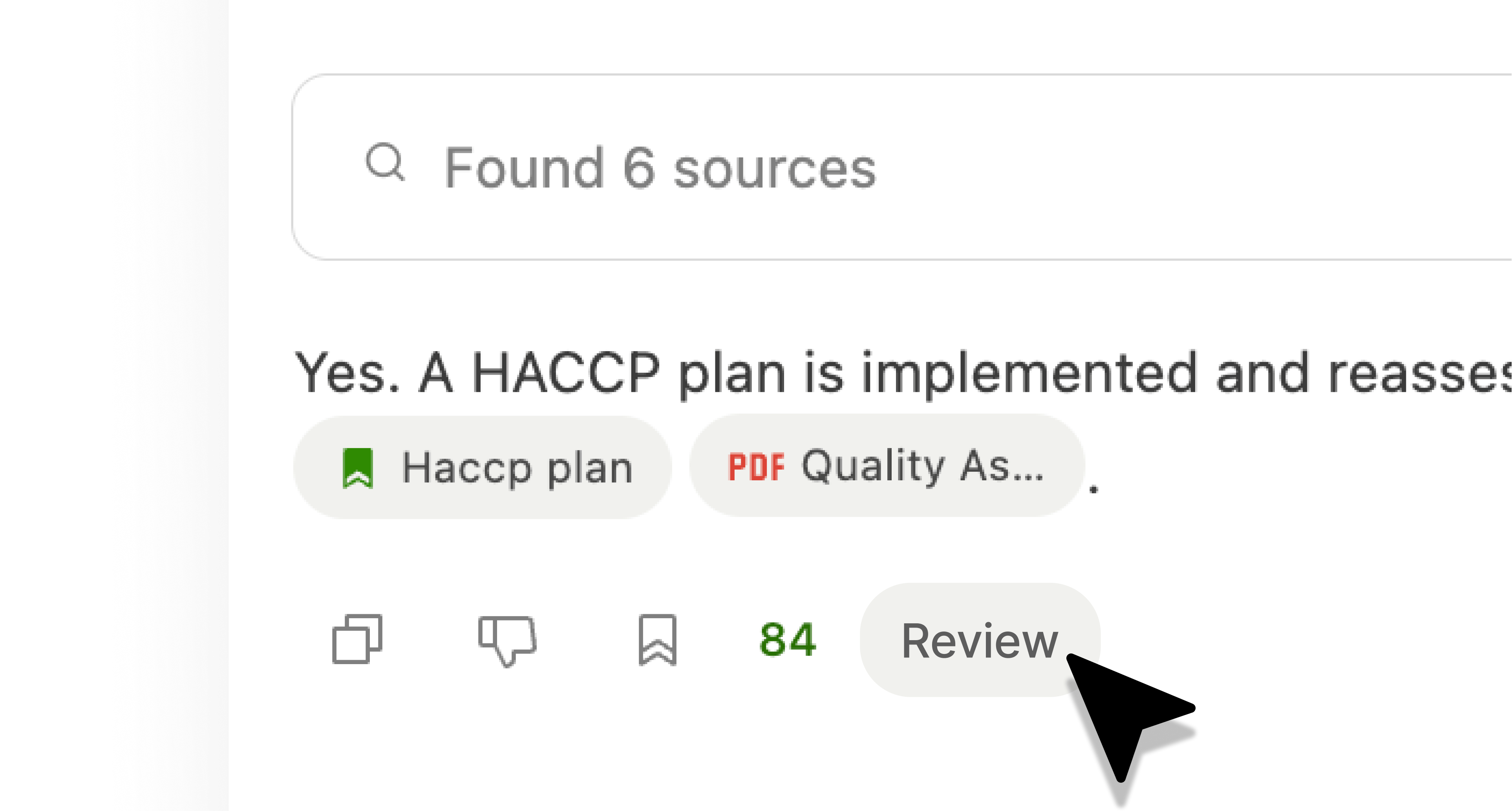 Review button