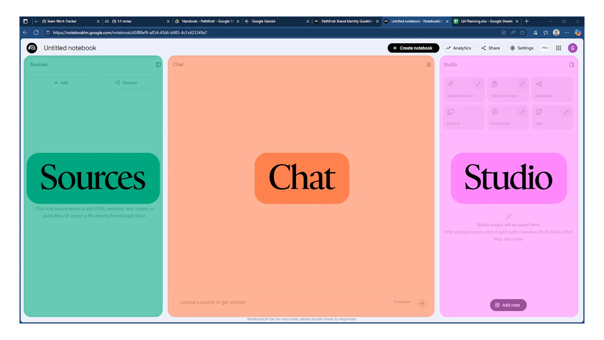 NotebookLM Main Components