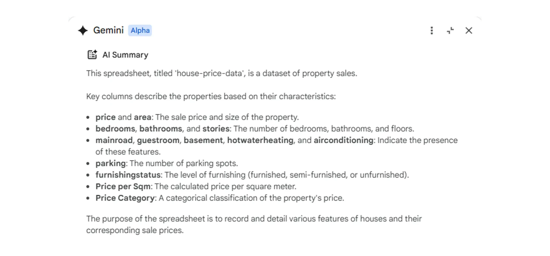 Sheets Data Analysis And Insights Pn