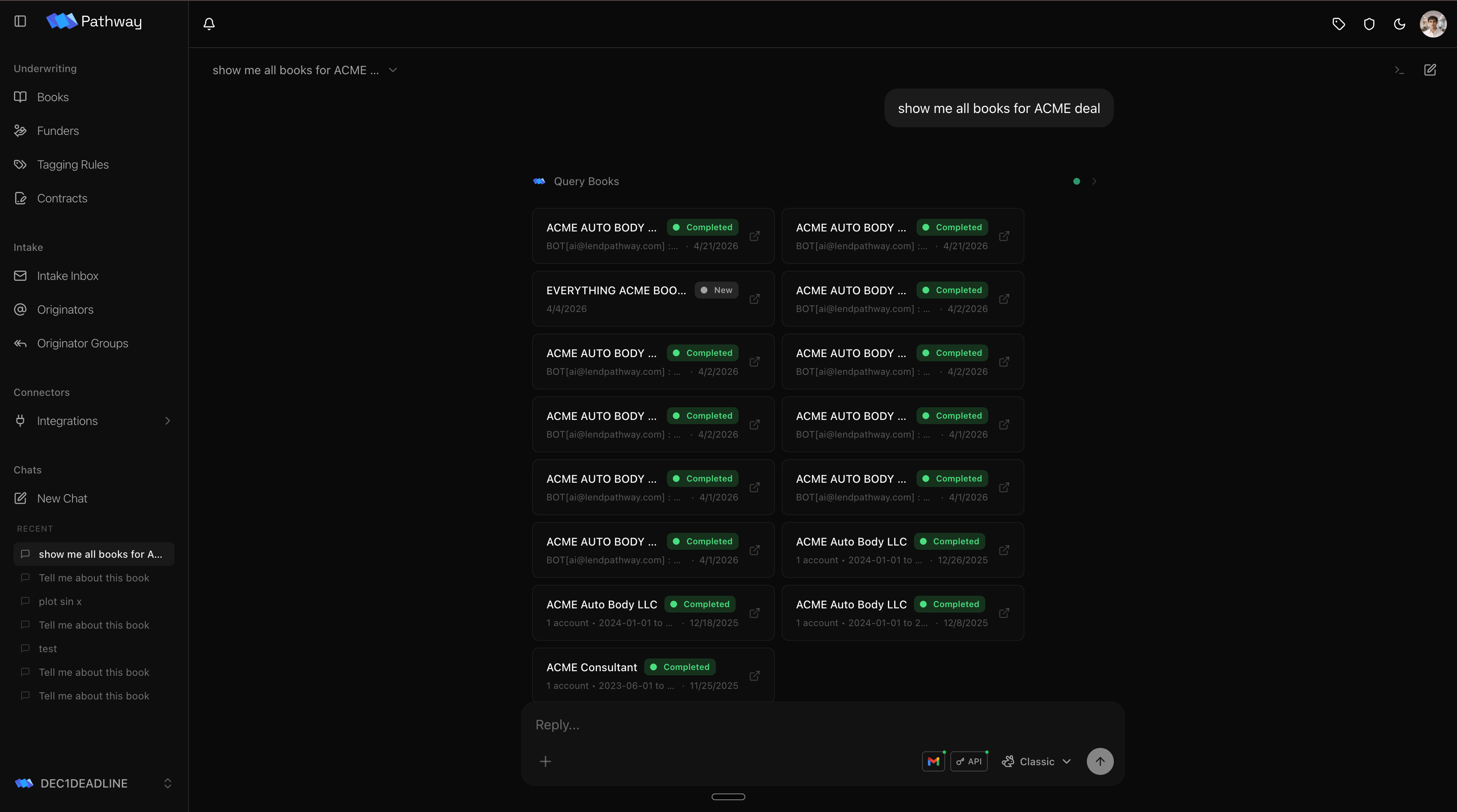 The Pathway chat engine
