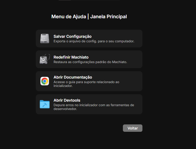 Machiato Help Menu Pn Machiato Help Menu Pn