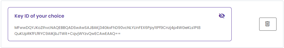 View and Remove Key