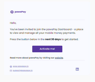 Account Activation Email