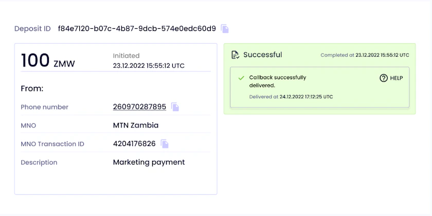 Callback resend - pawaPay Merchant API