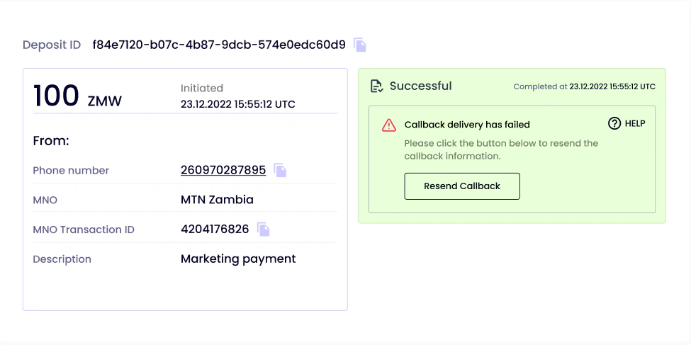 Payment Details