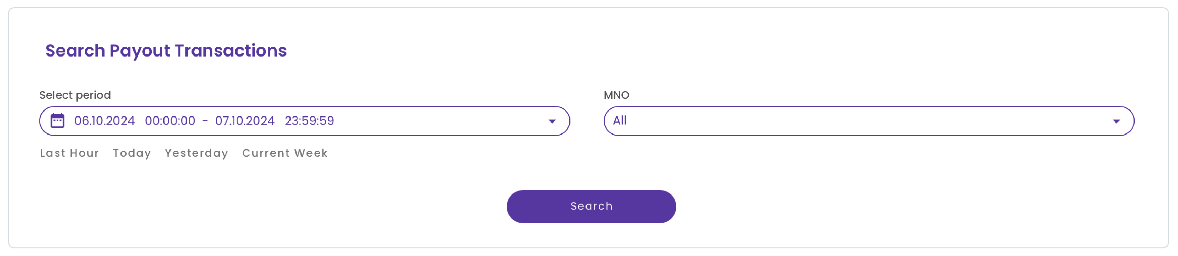 Payouts Page