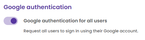 Google Authentication