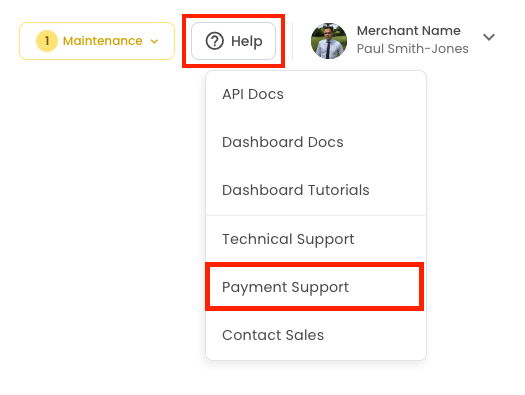 Contacting our support - pawaPay Merchant API