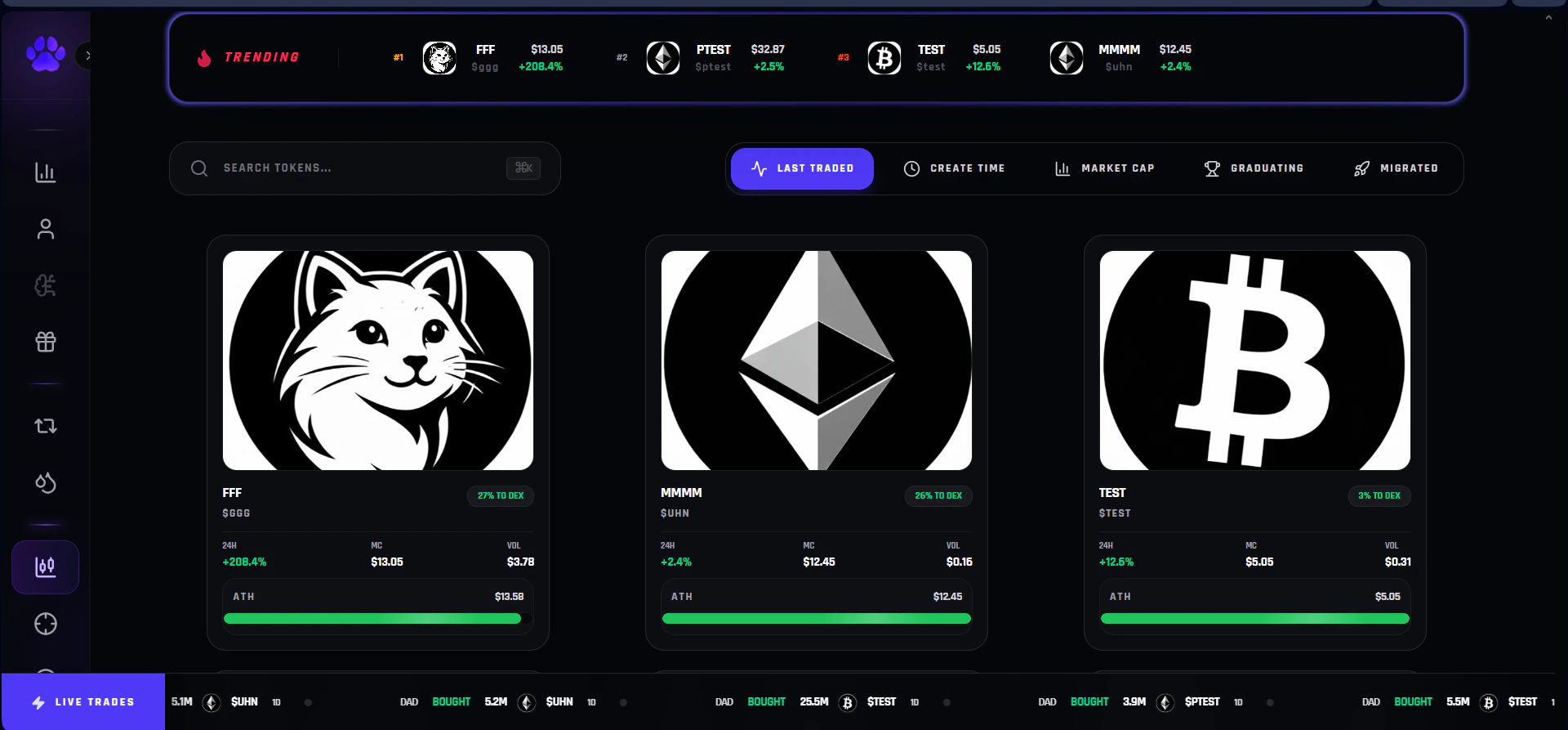 Pawdex Tokenpad Interface