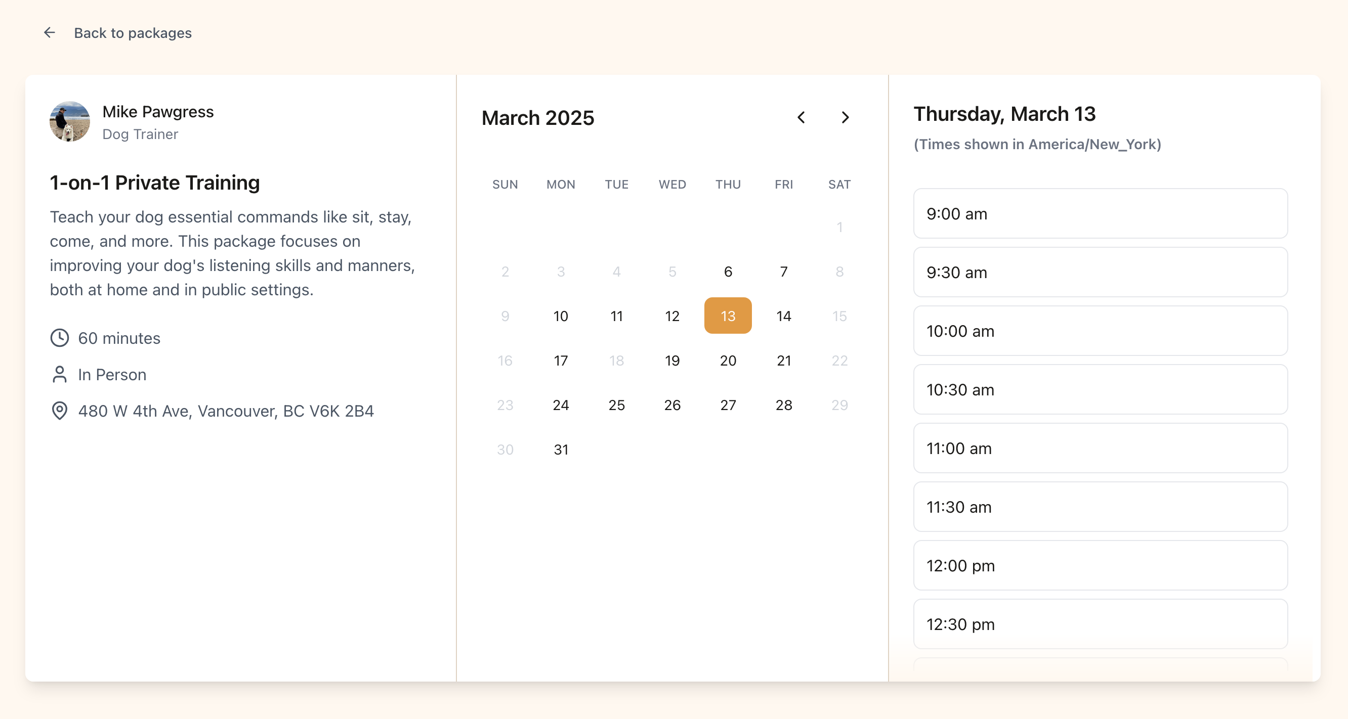 Pawgress scheduling calendar