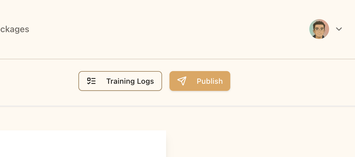 Publish report button